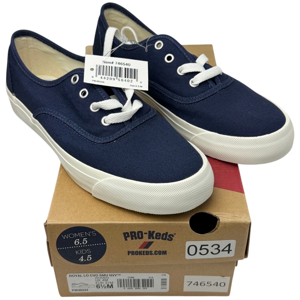 NEW Pro Keds Women's Size 6.5 Sneakers Shoes Royal Lo CVO SMU‎ Navy Blue Canvas